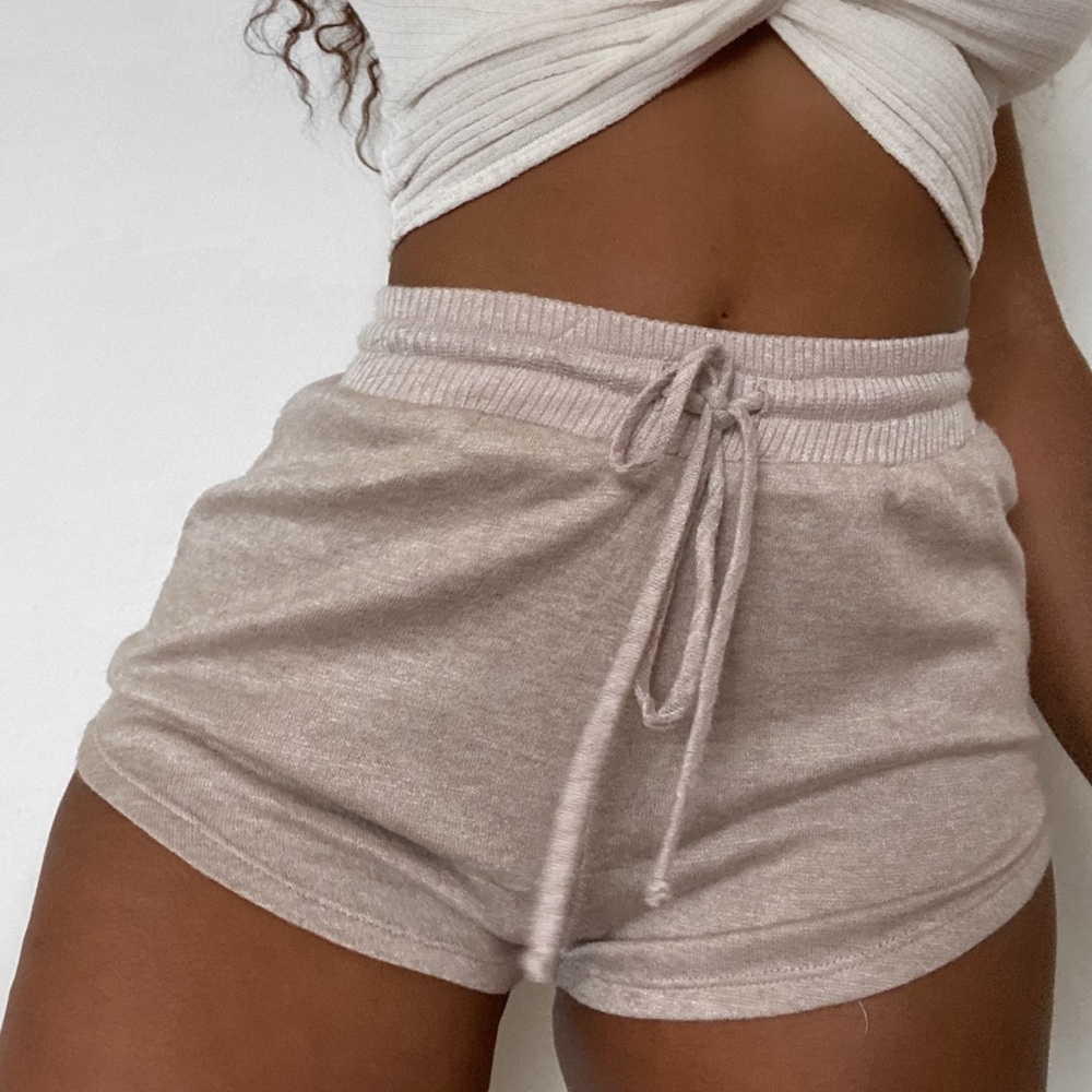 Beige Cotton Shorts